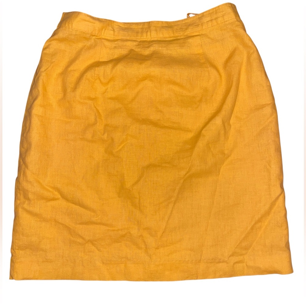 Adolfo Studio 80’s Linen Blend Midi pencil Skirt 10P